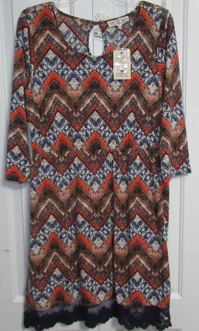 Pink Rose XL tea length dress NWT